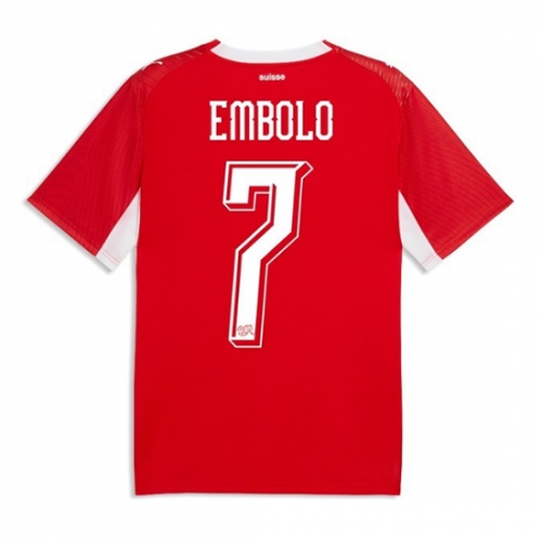 Billige Fotballdrakt Sveits Breel Embolo #7 Replika Hjemmedrakt VM 2026 Kortermet Billige Fotballdrakt Sveits Breel Embolo #7 Replika Hjemmedrakt VM 2026 Kortermet